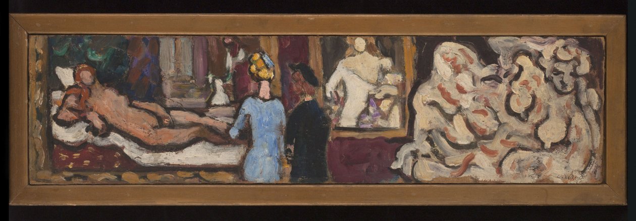 Studier efter Tizians Venus fra Urbino og Flora, udført under udstillingen "Italian Art" på Petit Palais, forår-sommer 1935 (olie på karton) af Louis Valtat