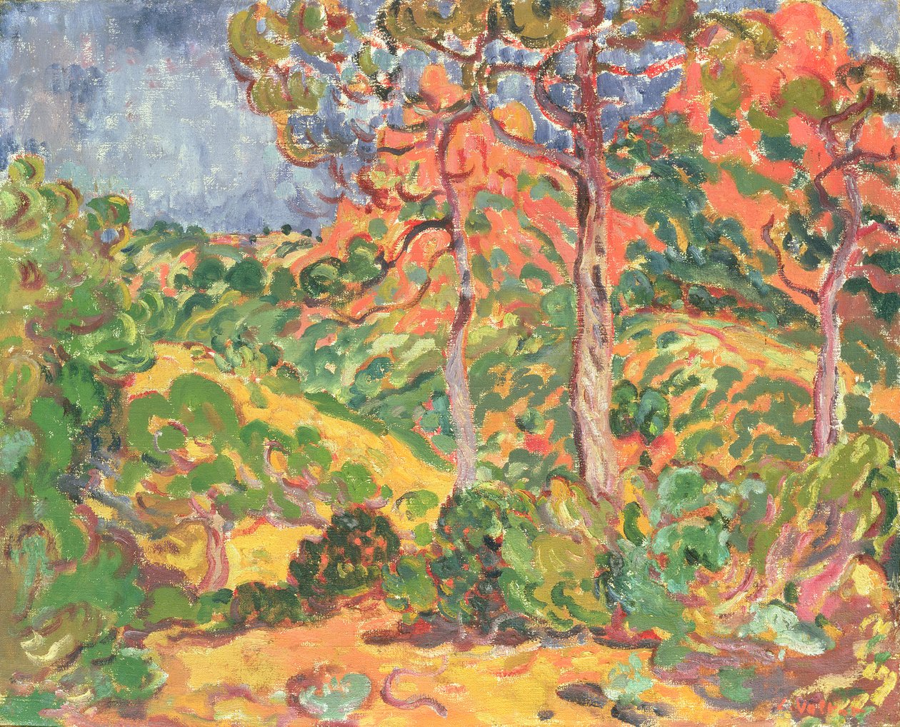 Sun Through the Trees, ca. 1908-09 (olie på lærred) af Louis Valtat