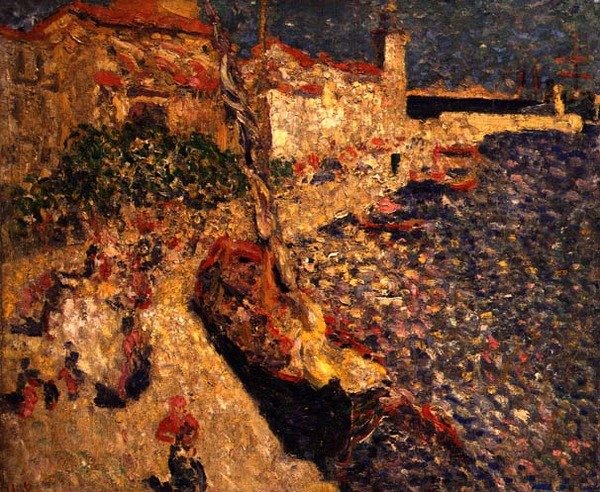 Havnen, ca. 1915 (olie på lærred) af Louis Valtat