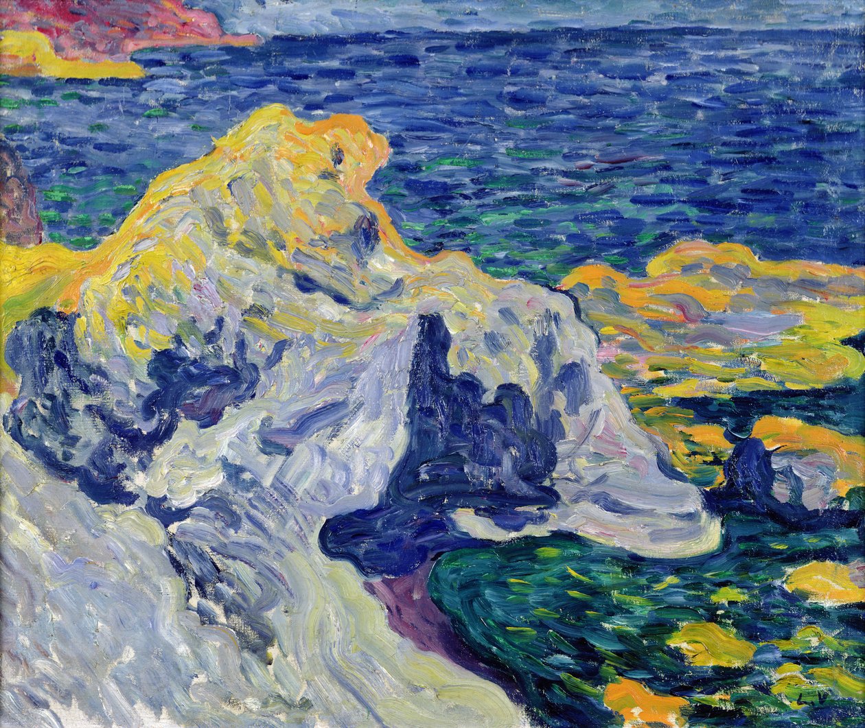 The Rocks at Antheor (Var) 1900 (olie på lærred) af Louis Valtat