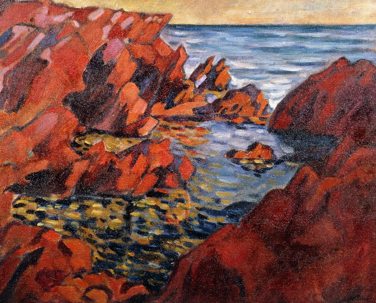 Havet på Away; Det Røde Hav, ca. 1917/1918 (olie på lærred) af Louis Valtat