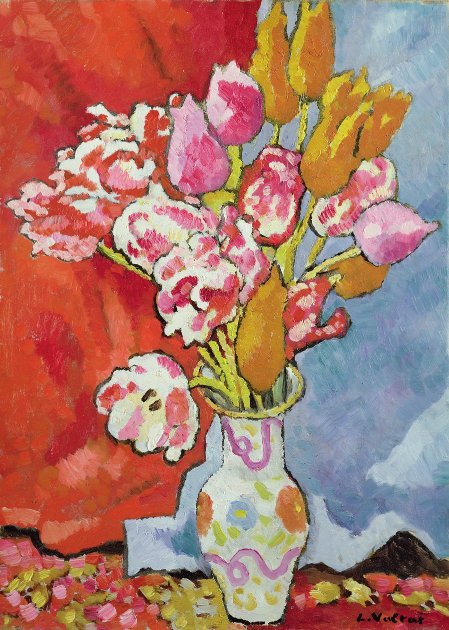 Tulipaner, ca. 1935 (olie på lærred) af Louis Valtat