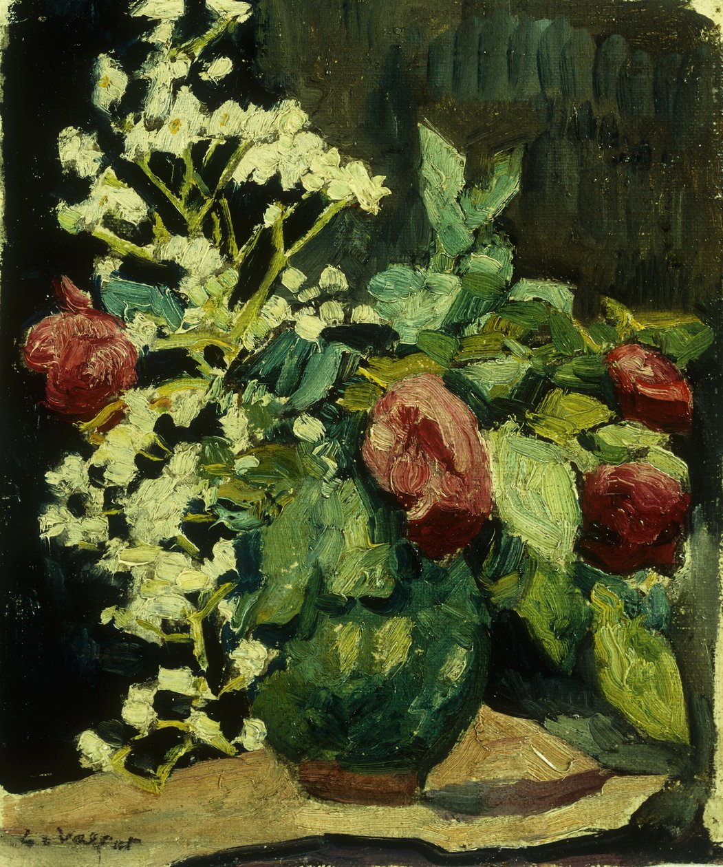 vase med roser af Louis Valtat
