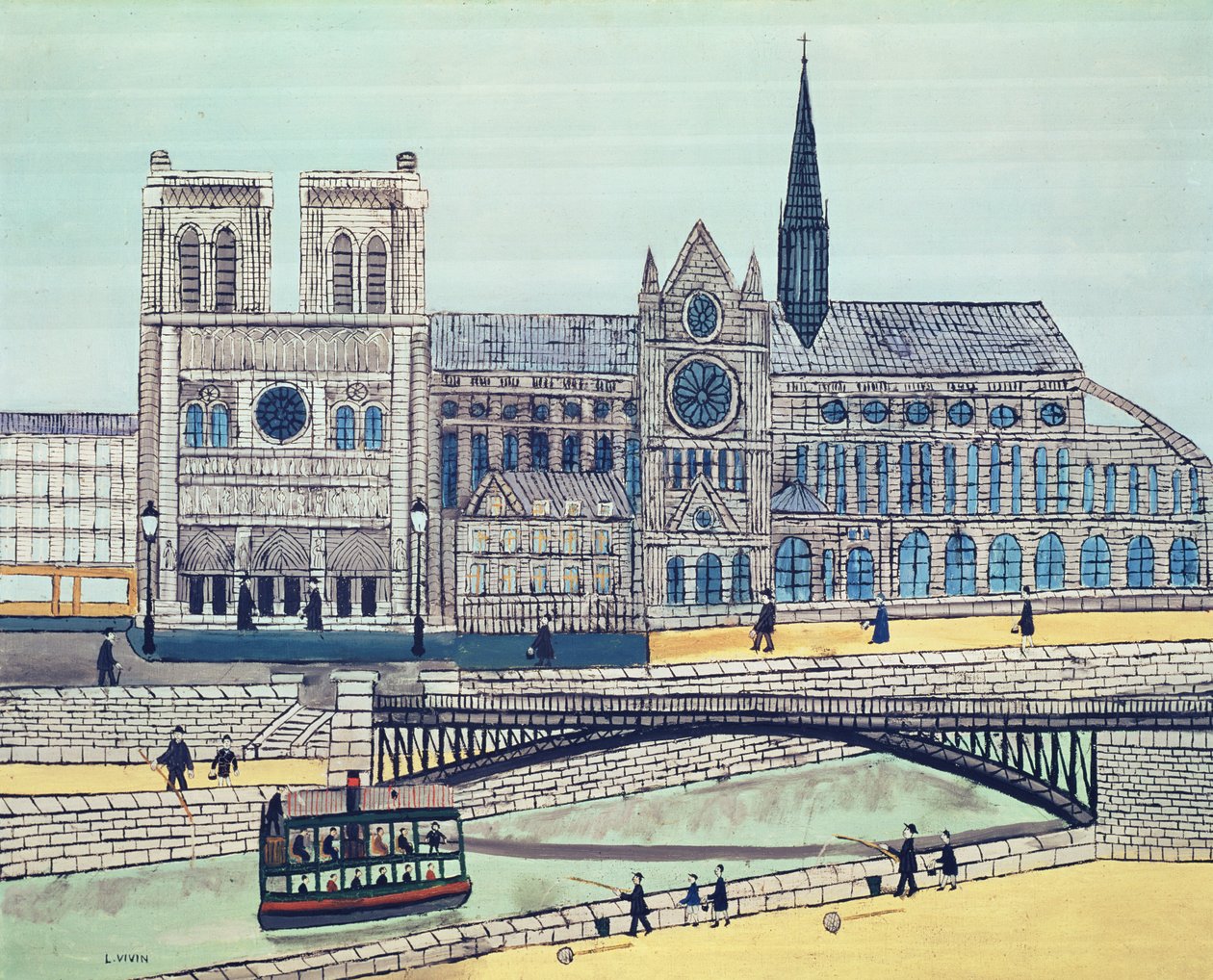 Notre-Dame (sydsiden), ca. 1933 af Louis Vivin