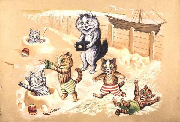 Glæder ved havet af Louis Wain