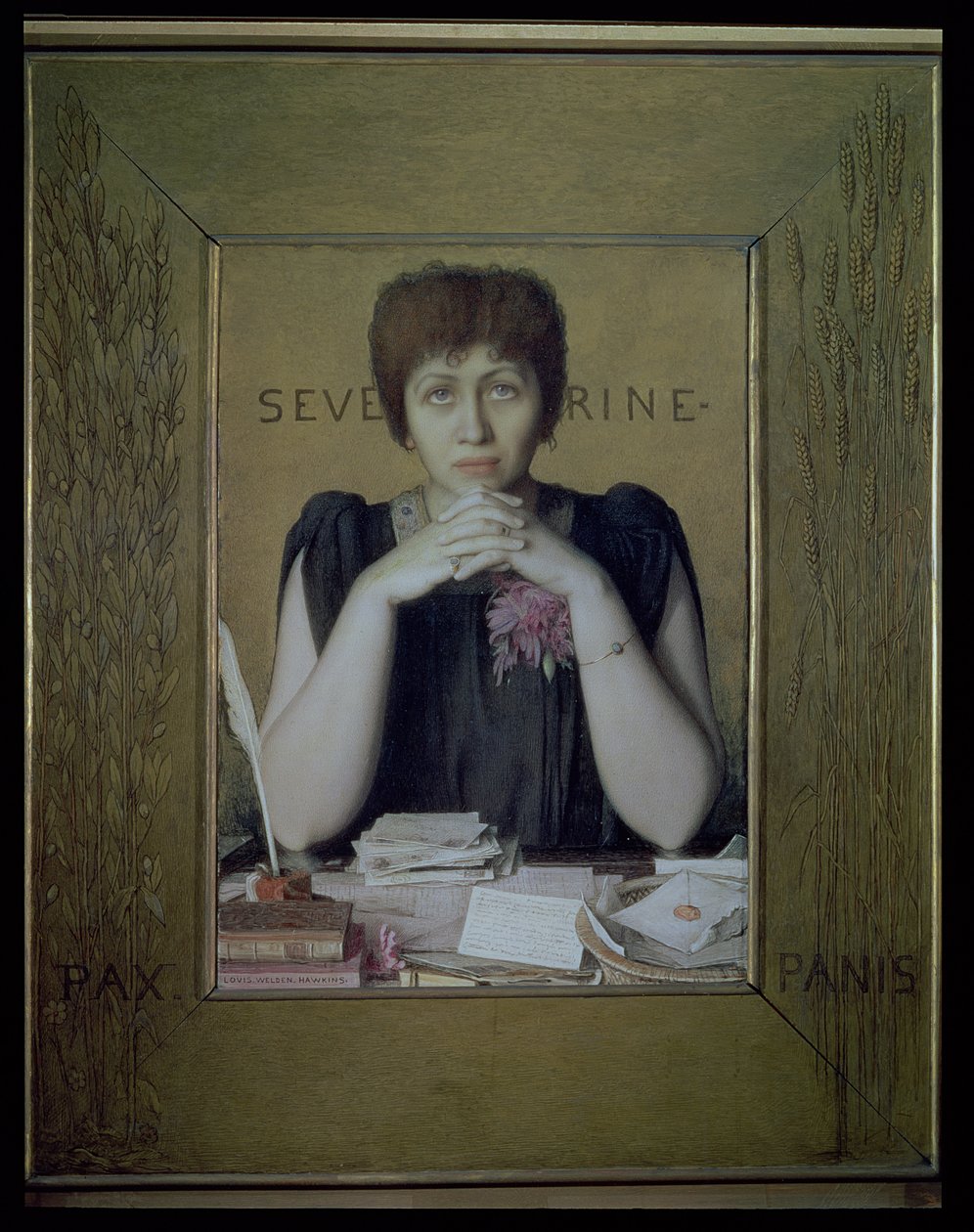 Portræt af Severine (Caroline Remy) (1855-1929) af Louis Welden Hawkins