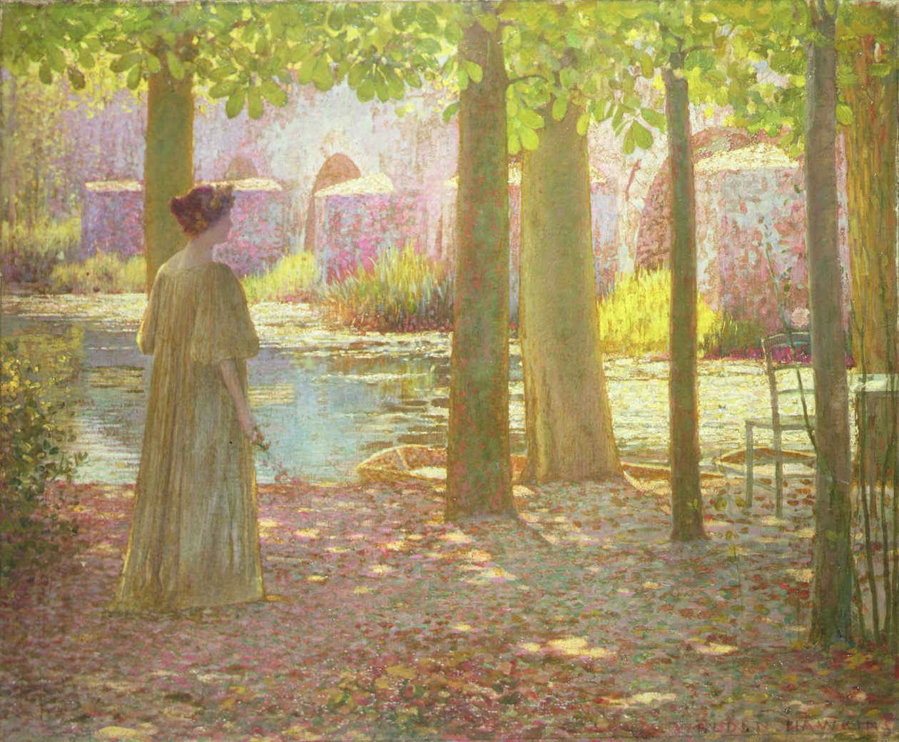 Sommer ved floden af Louis Welden Hawkins