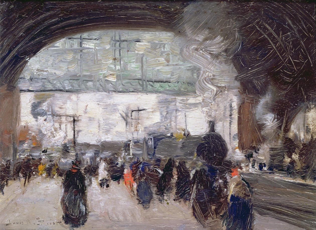Jernbanestation af Louis Willem van Soest