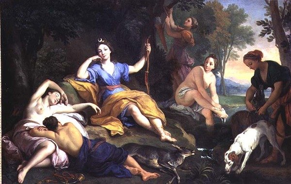 Diana hviler af Louis de (1654 1733) Boullongne