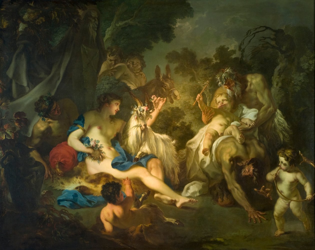 The Infancy of Bacchus, ca. 1700-10 (olie på lærred) af Louis de Boullogne