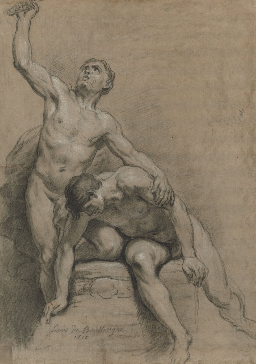 To mandlige nøgenbilleder af Louis de Boullogne