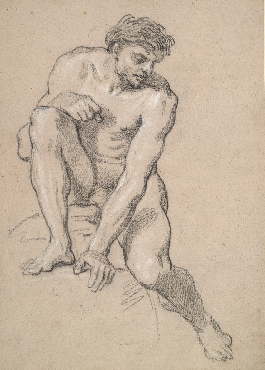 Undersøgelse af en nøgen mand af Louis de Boullogne the Younger