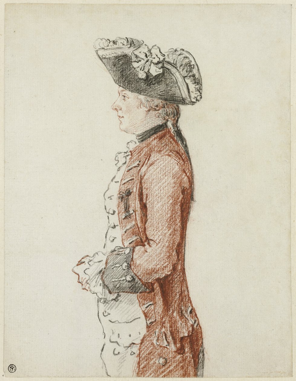Portræt af Chevalier de Lézay af Louis de Carmontelle