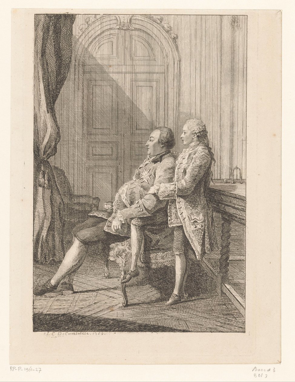 Portræt af Ludvig Filip I af Orléans og hans søn Ludvig Filip II af Orléans af Louis de Carmontelle