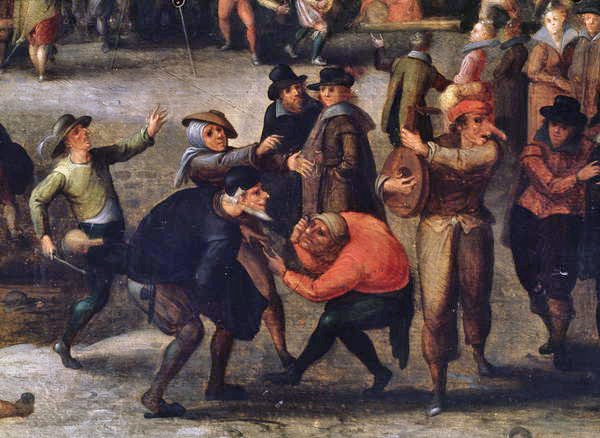 Karneval (olie på panel) (detaljer) af Louis de Caullery