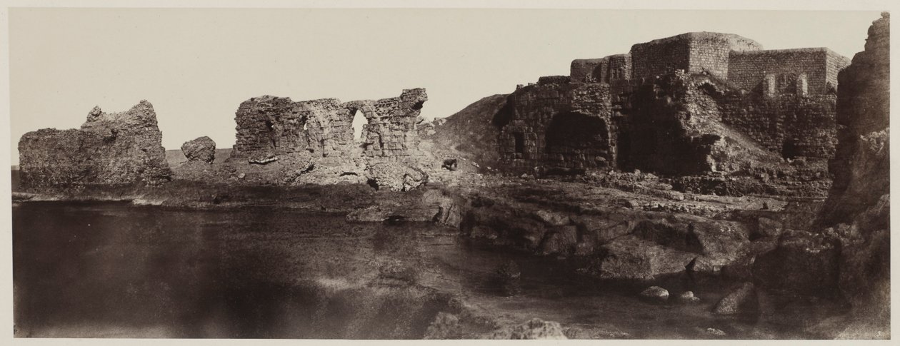 Kaalat el Athlit, Syrien, Udsigt fra havet, 1859. af Louis de Clercq