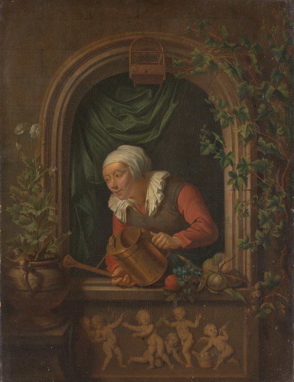 Kvinde vander en plante af Louis de Moni