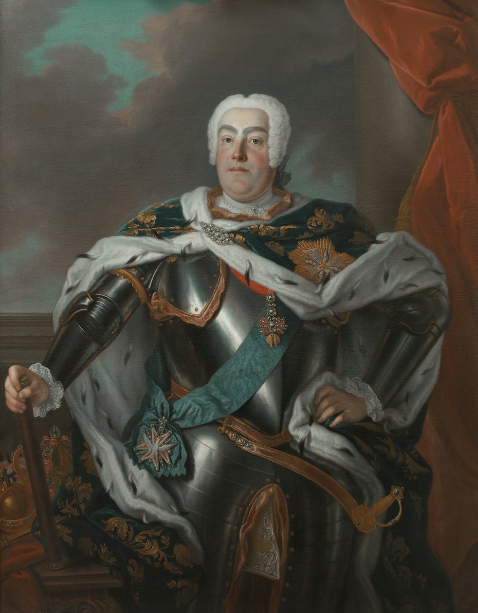 Portræt af Augustus III af Polen af Louis de Silvestre