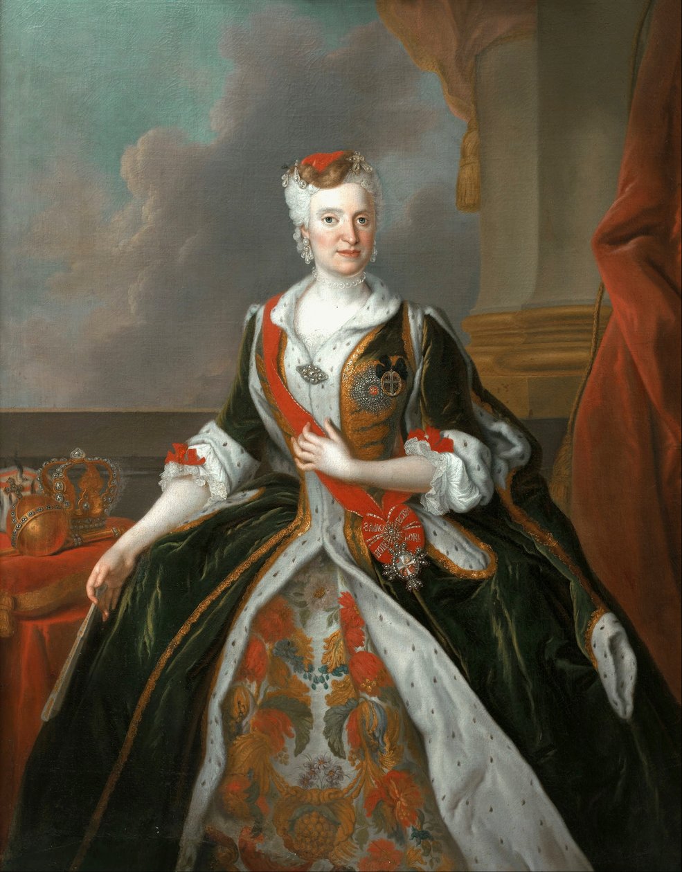 Portræt af Maria Josepha af Østrig af Louis de Silvestre