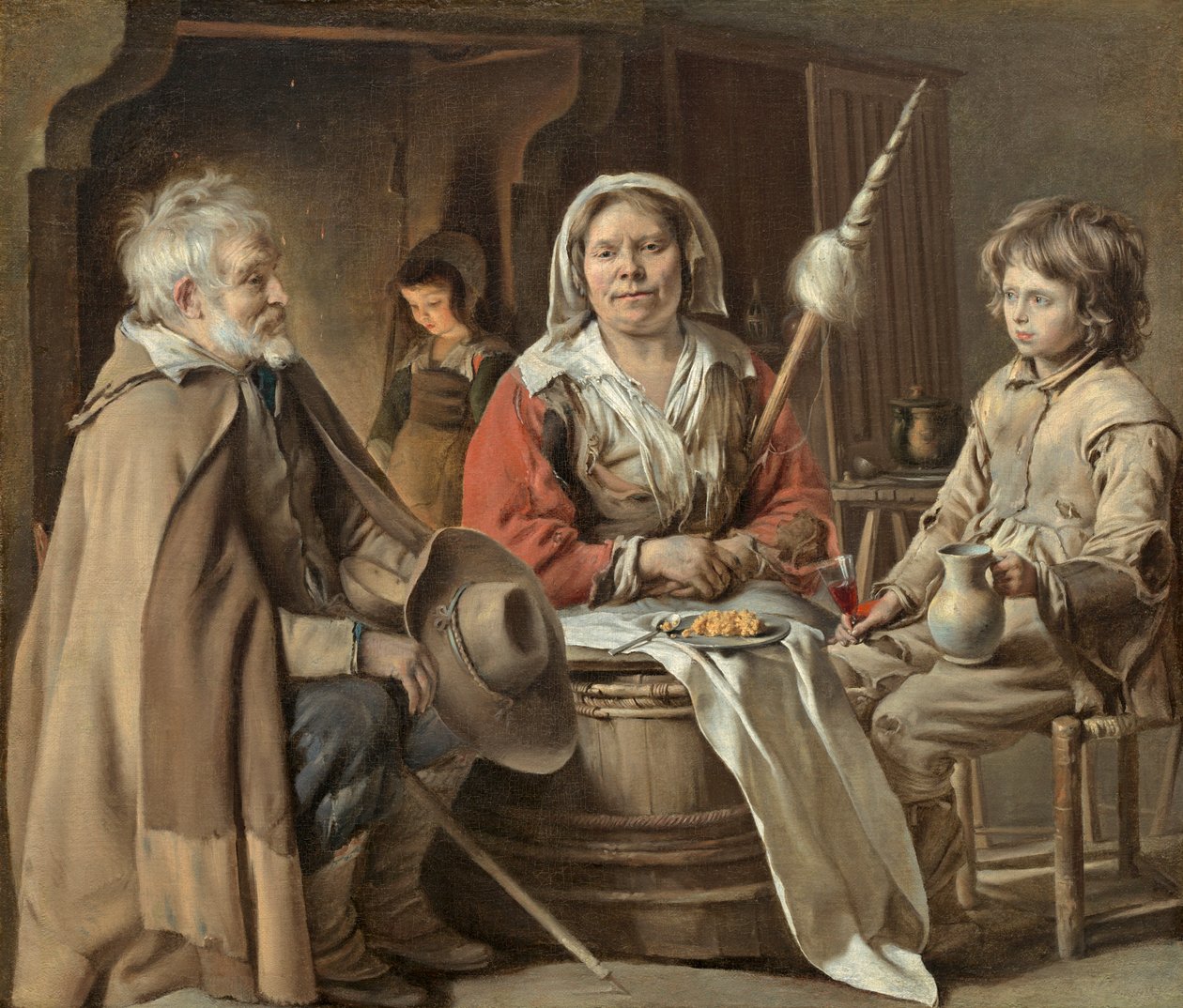 Bondeinteriør, c.1645 af Louis le Nain