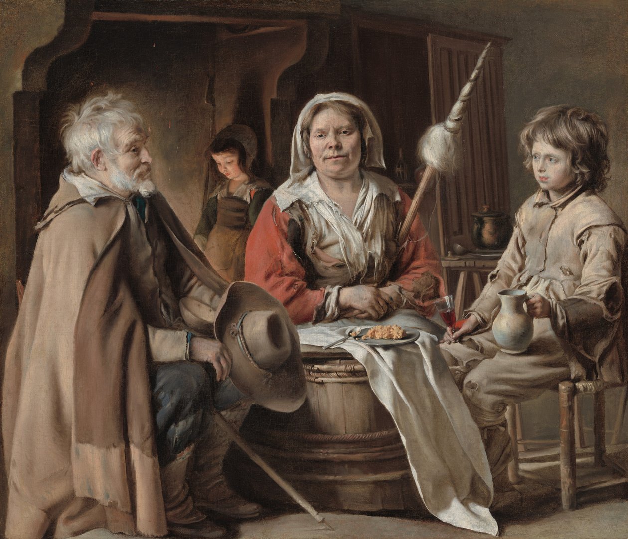 Bondeinteriør, ca. 1645. af Louis le Nain