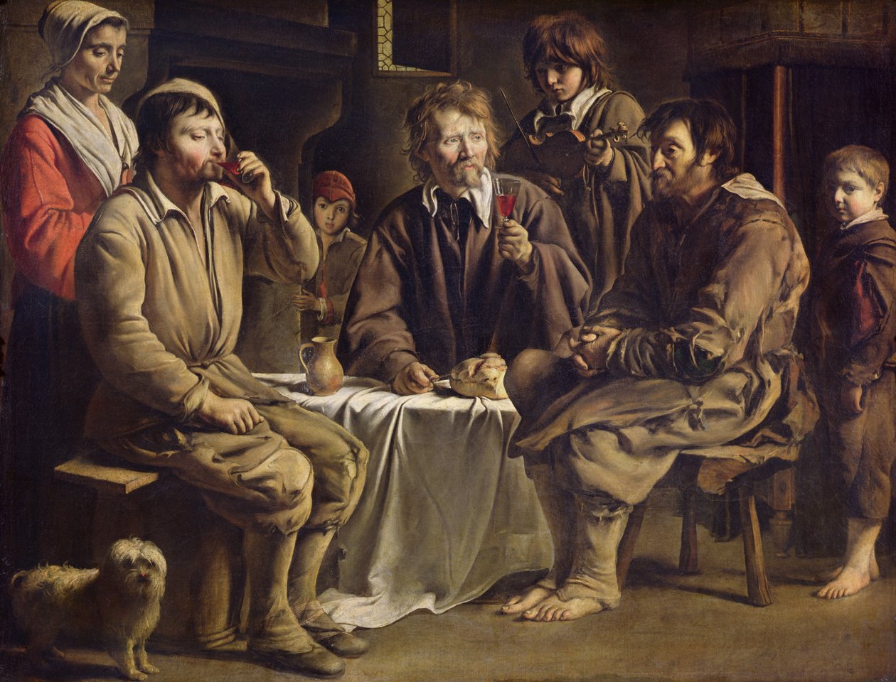 Bondemåltidet, 1642 af Louis le Nain