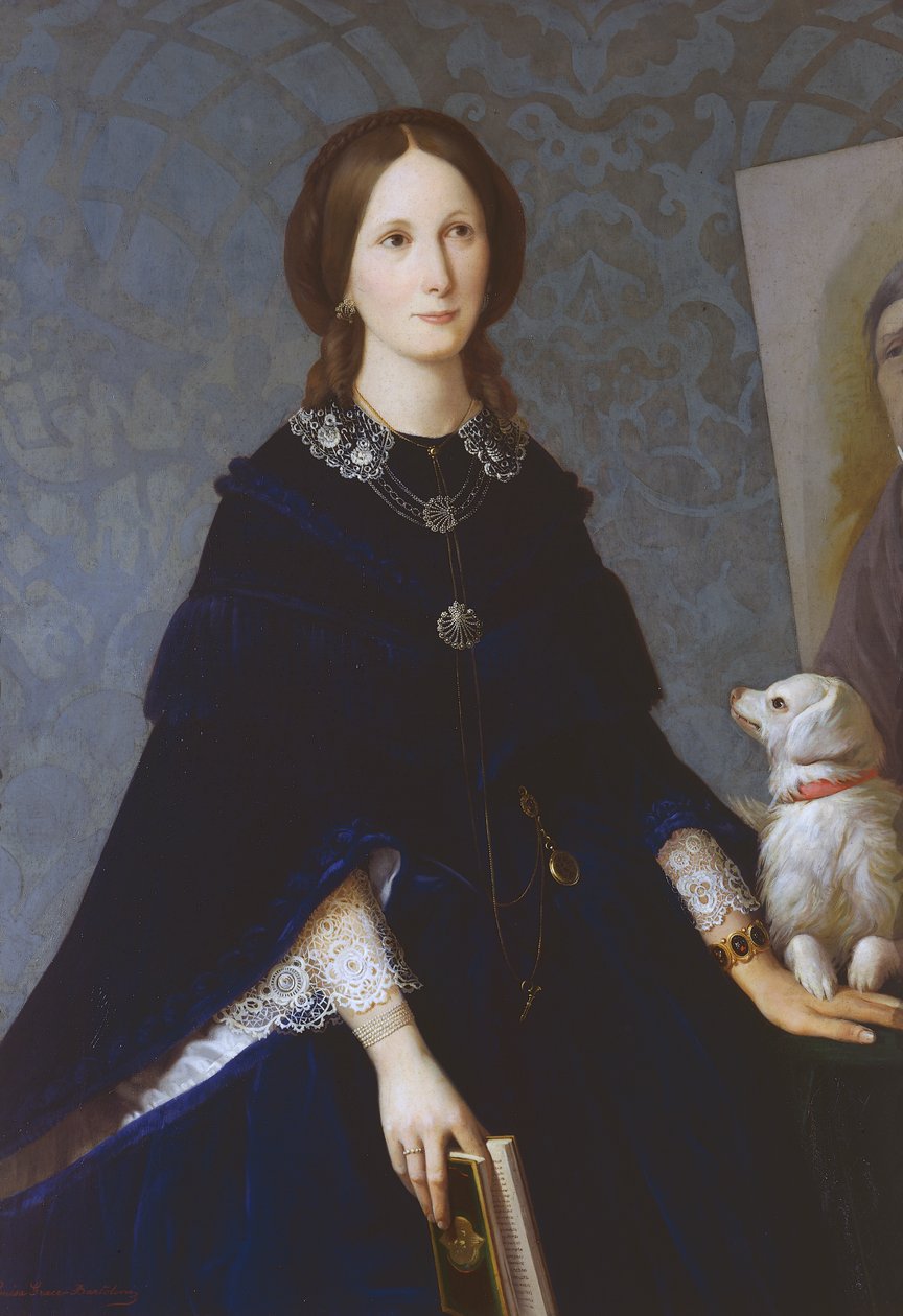 Selvportræt, ca. 1865, maleri af Louisa Grace Bartolini (1818-1865), olie på lærred af Louisa Grace Bartolini
