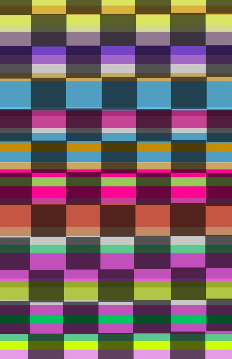 Farverige terninger (digitale) af Louisa Hereford