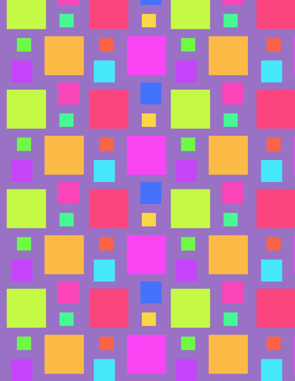 Flerfarvede firkanter, 2011 (digital) af Louisa Hereford