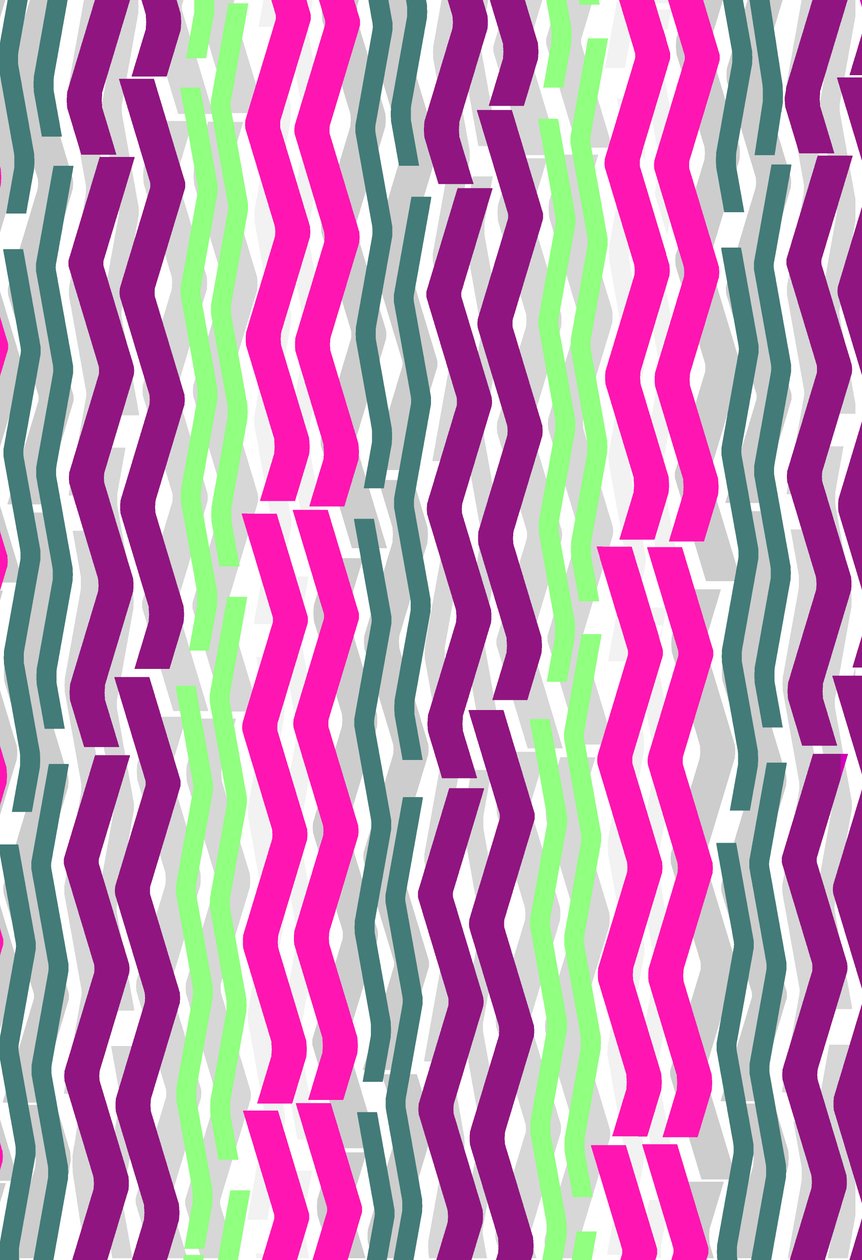 Zig Zag Stripes, 2014 digitale medier af Louisa Hereford