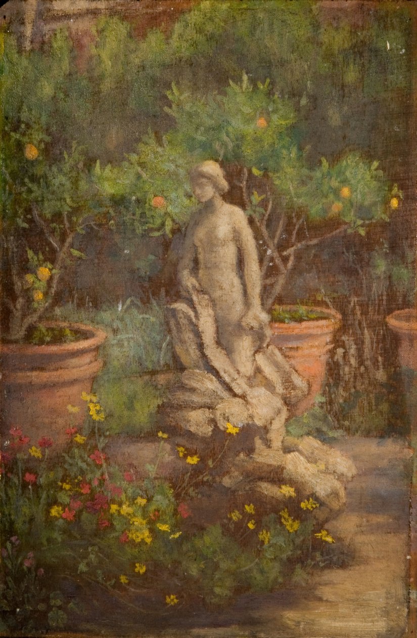 Springvand i en have, Cairate, Lombardiet, 1875-1877. af Louisa Starr