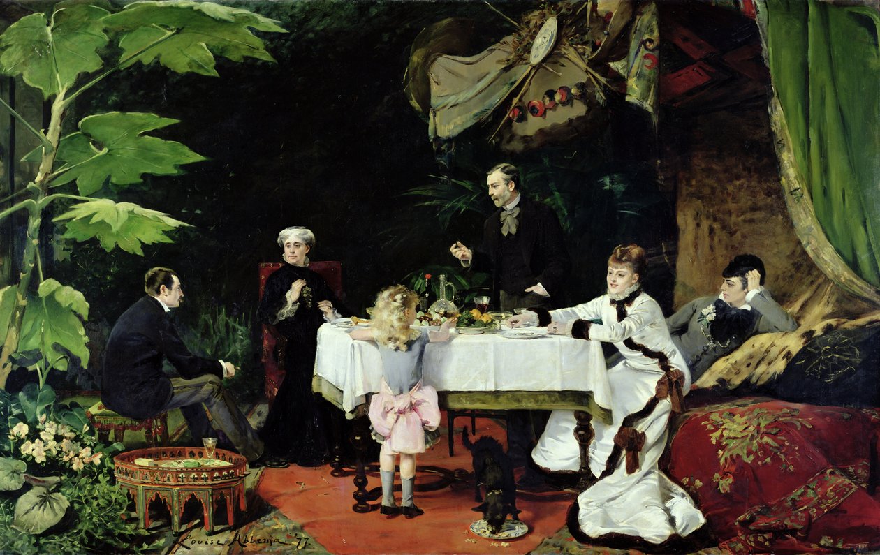Frokosten i konservatoriet, 1877 af Louise Abbéma