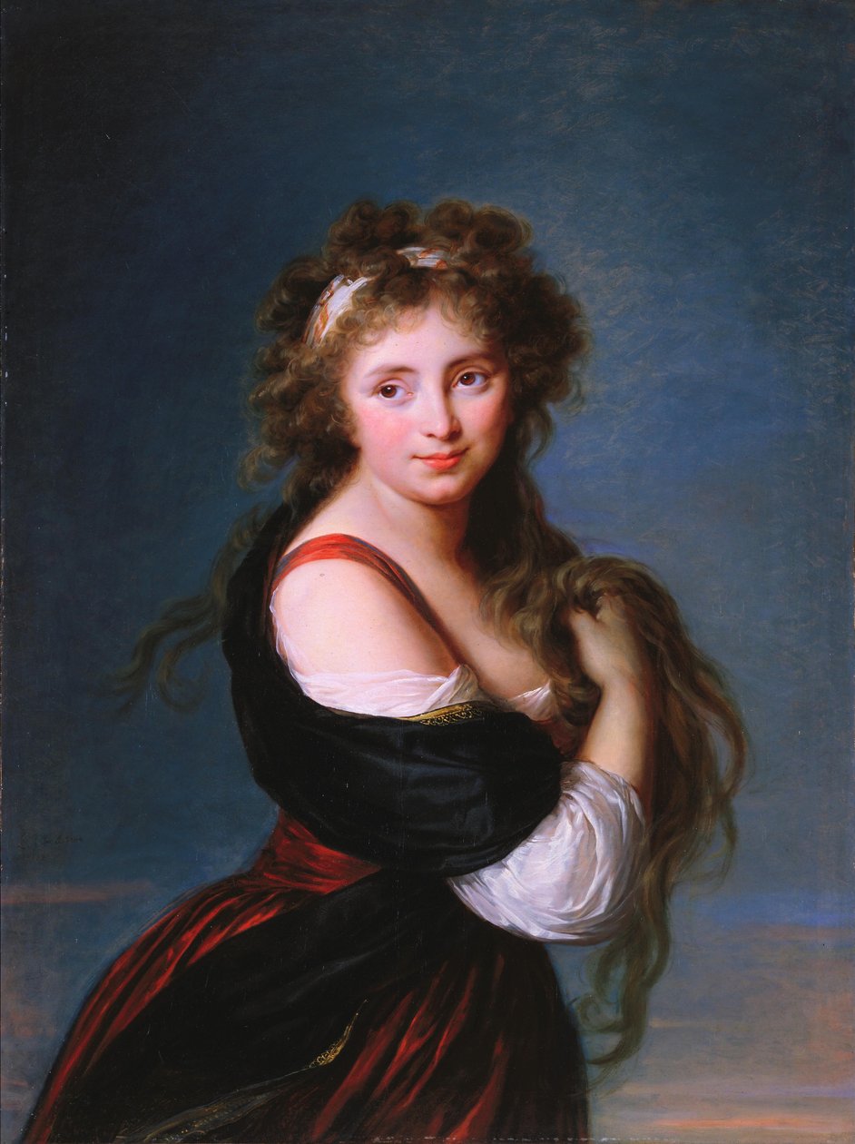 Portræt af Hyacinthe-Gabrielle Roland af Elisabeth Louise Vigee Lebrun