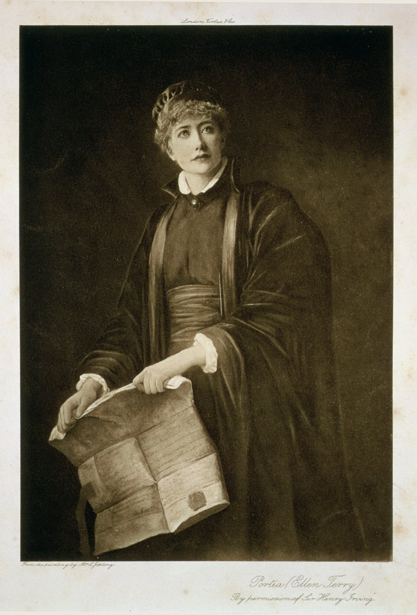 Ellen Terry (1847-1928) som Portia af Louise Jopling