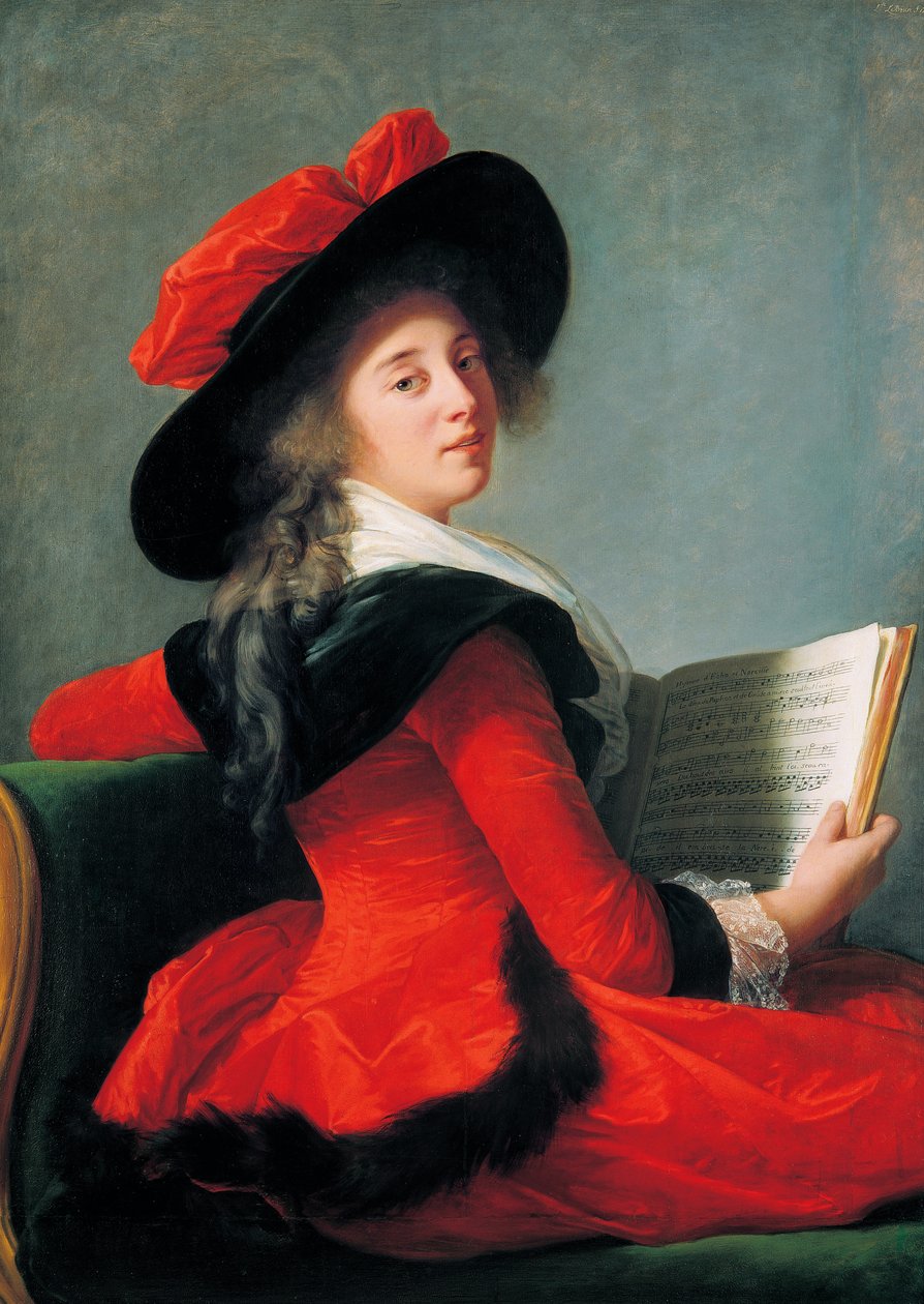 Portræt af baronesse de Crussol af Elisabeth Louise Vigee Lebrun