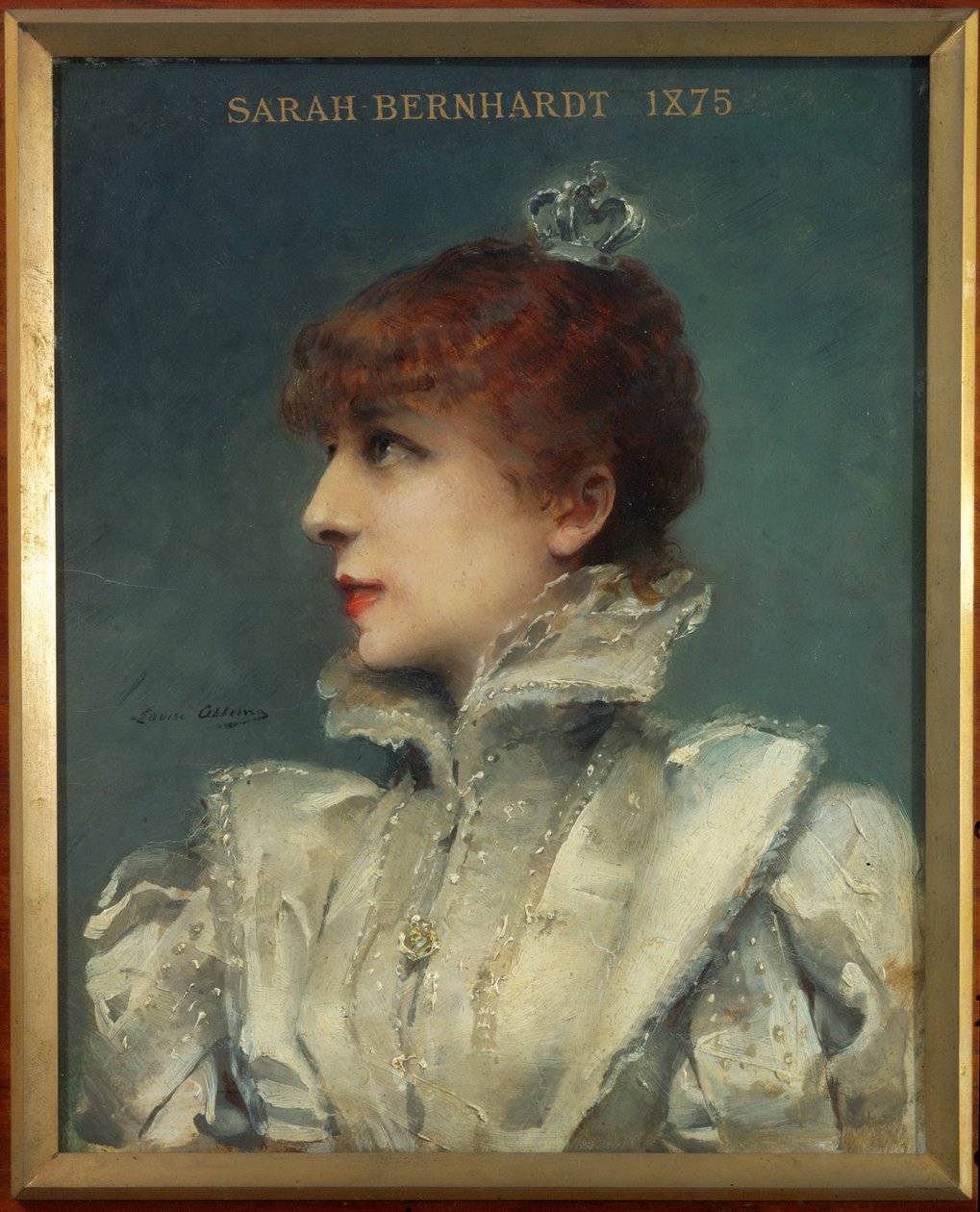 Skuespillerinden Sarah Bernhardt ... (maleri på lærred) af Louise Abbéma