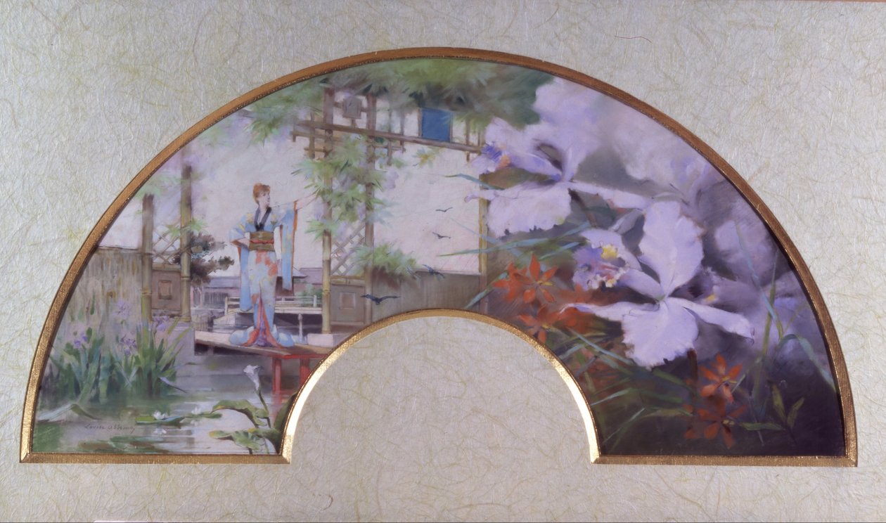 Sarah Bernhardt i en japansk have af Louise Abbéma