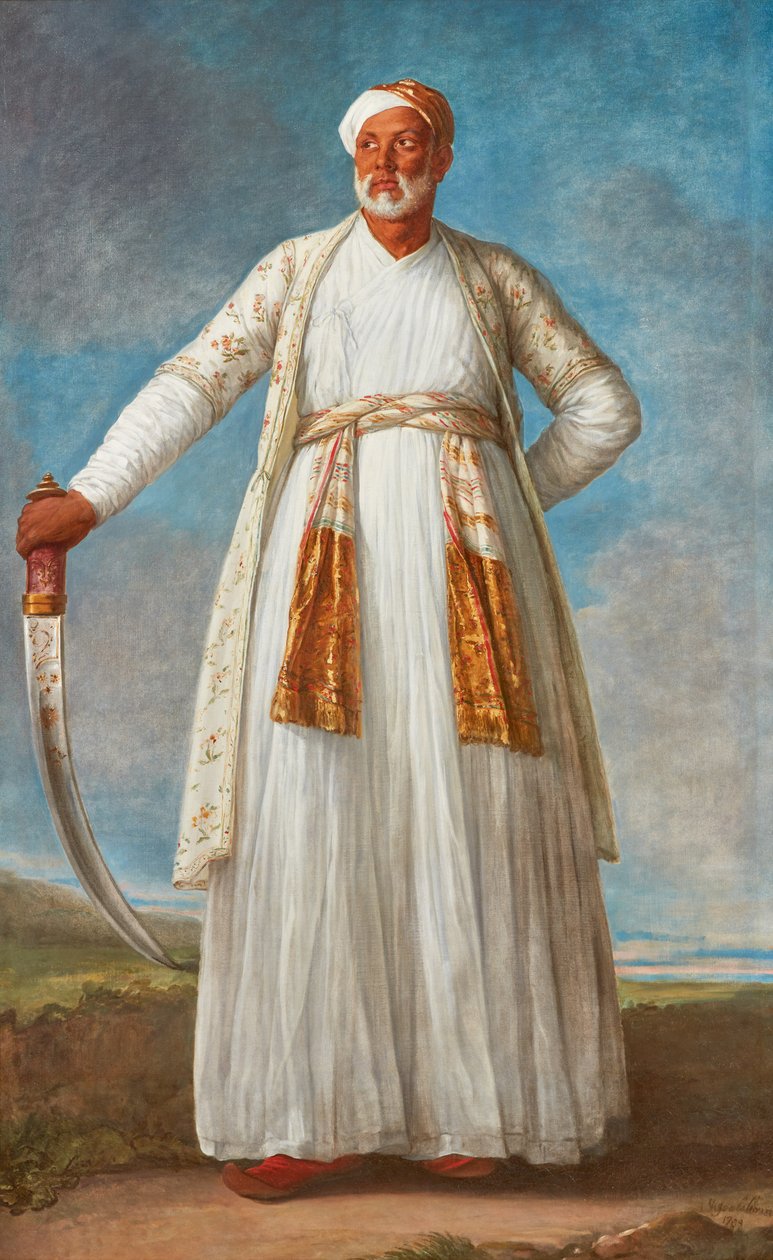 Portræt af Muhammad Dervish Khan, ambassadør ved det franske hof sendt af Tipu Sultan, 1788. af Elisabeth Louise Vigee Lebrun