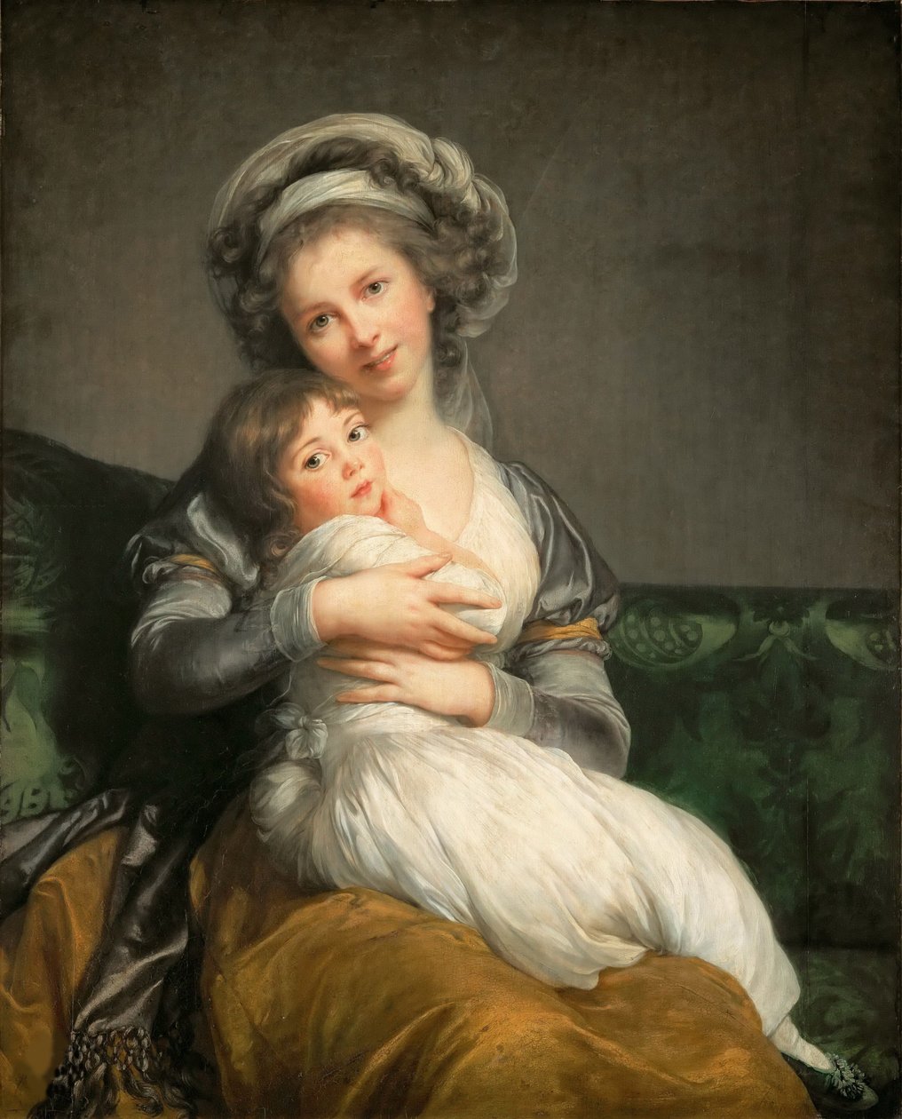 Selvportræt med sin datter, Julie, 1786. af Elisabeth Louise Vigee Lebrun