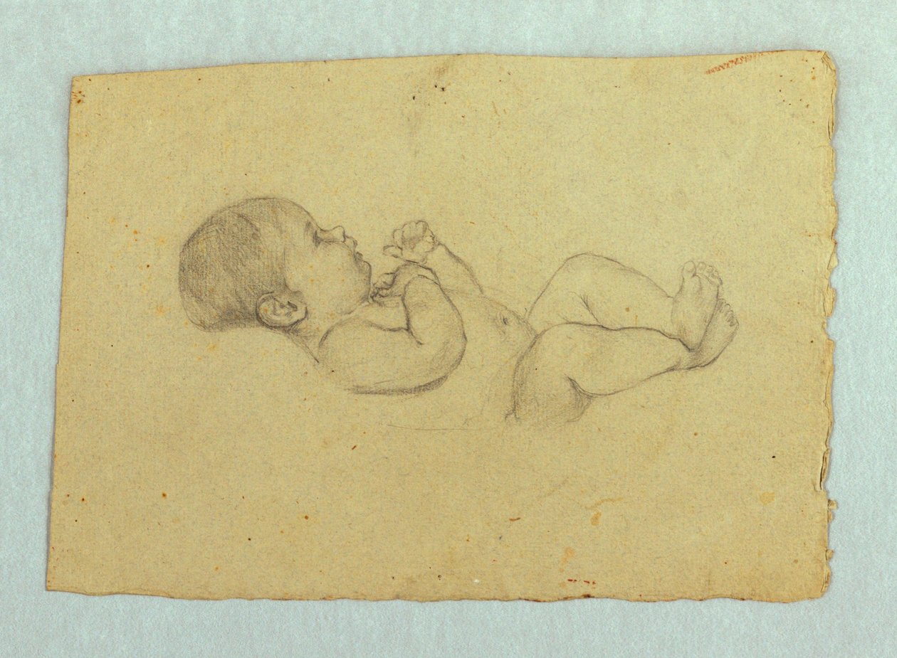 Studie af en baby af Louise Howland King Cox