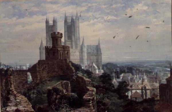 Lincoln Cathedral fra syd af Louise Ingram Rayner