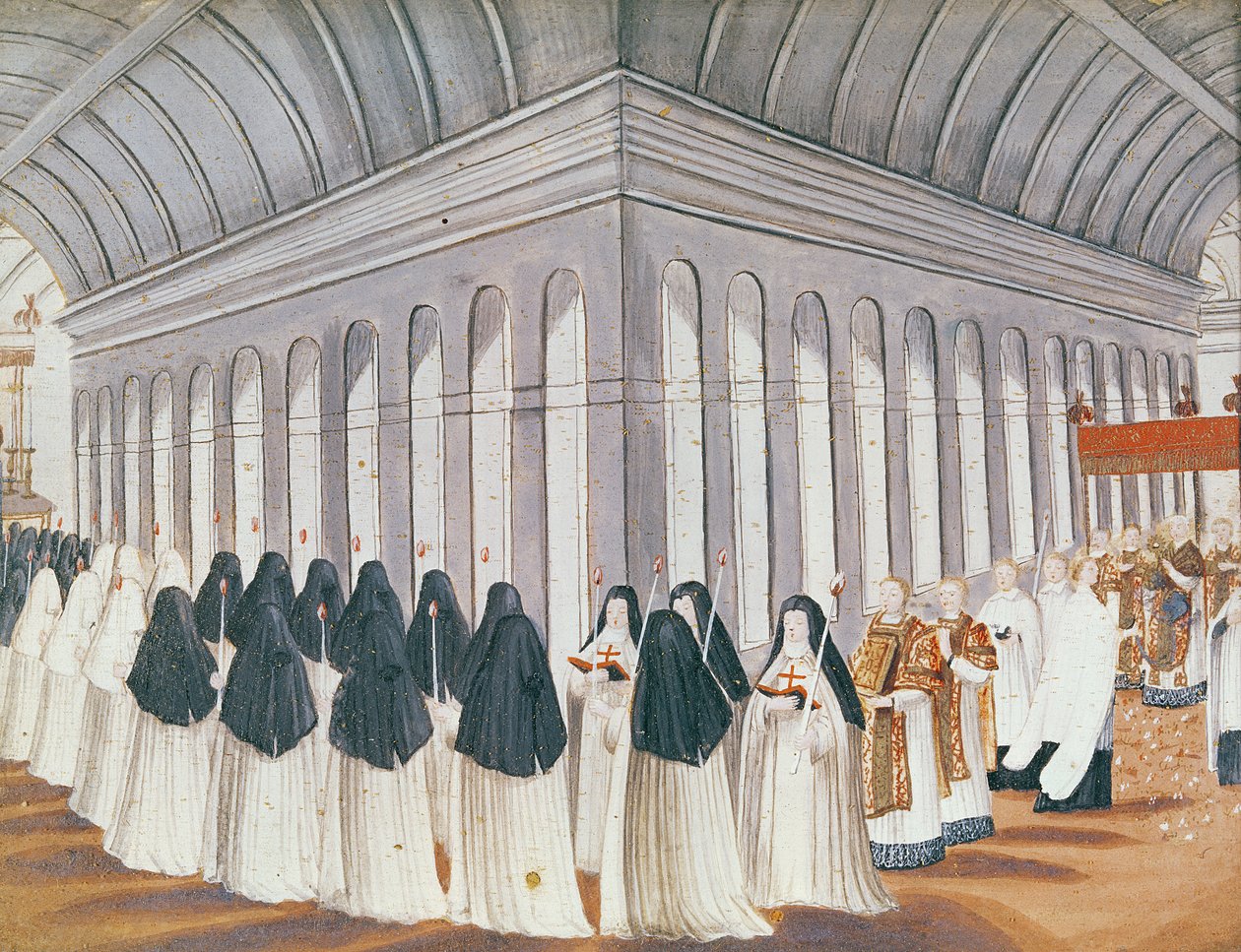 Procession af det hellige sakrament i klosteret, fra 