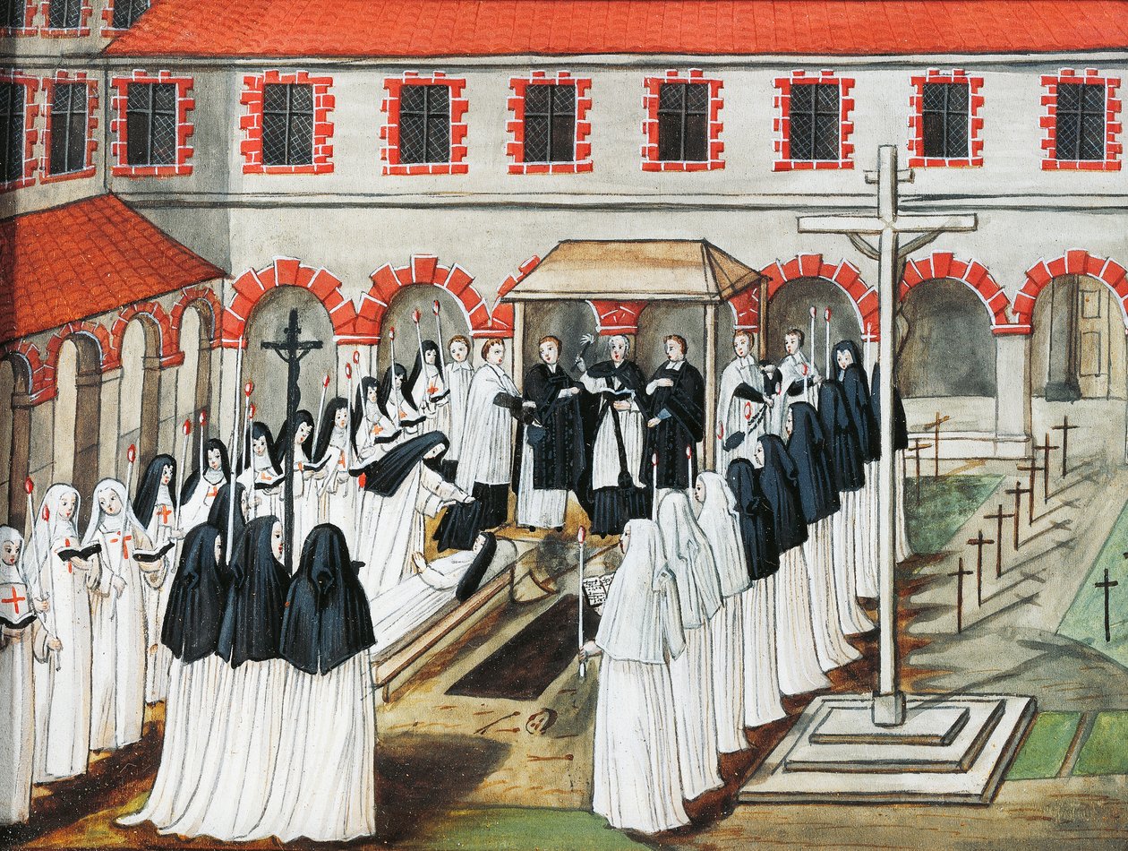 Port-Royal des Champs Abbey, begravelsen af en nonne af Louise Magdeleine Hortemels