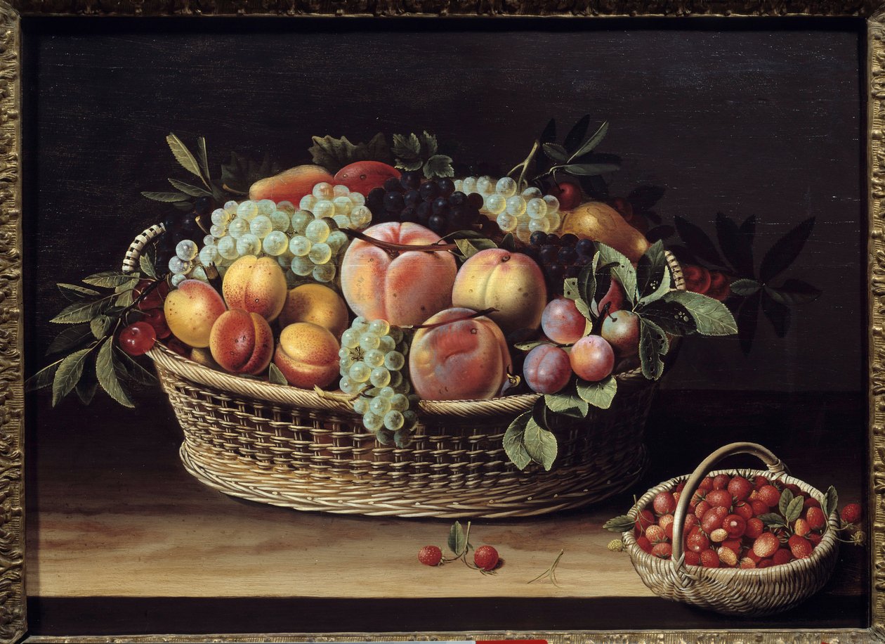 Frugtkurv og jordbærkurve Maleri af Louise Moillon (1610-1696) 1635 Toulouse, Musee des Augustins af Louise Moillon