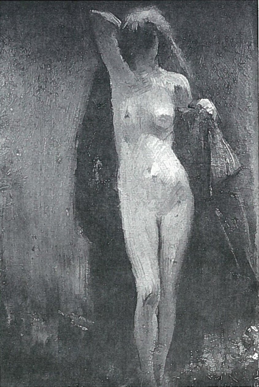 Nøgen med røde kapper af Lovis Corinth
