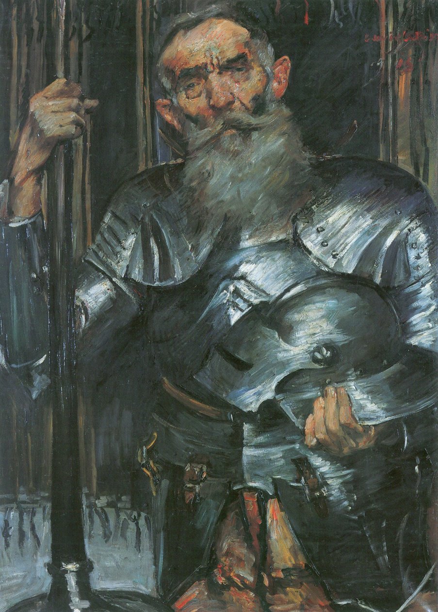 Gammel mand i ridderrustning af Lovis Corinth