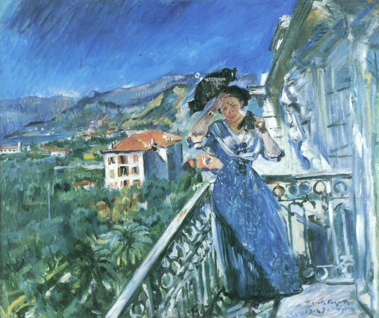 Balkonszene i Bordighera af Lovis Corinth