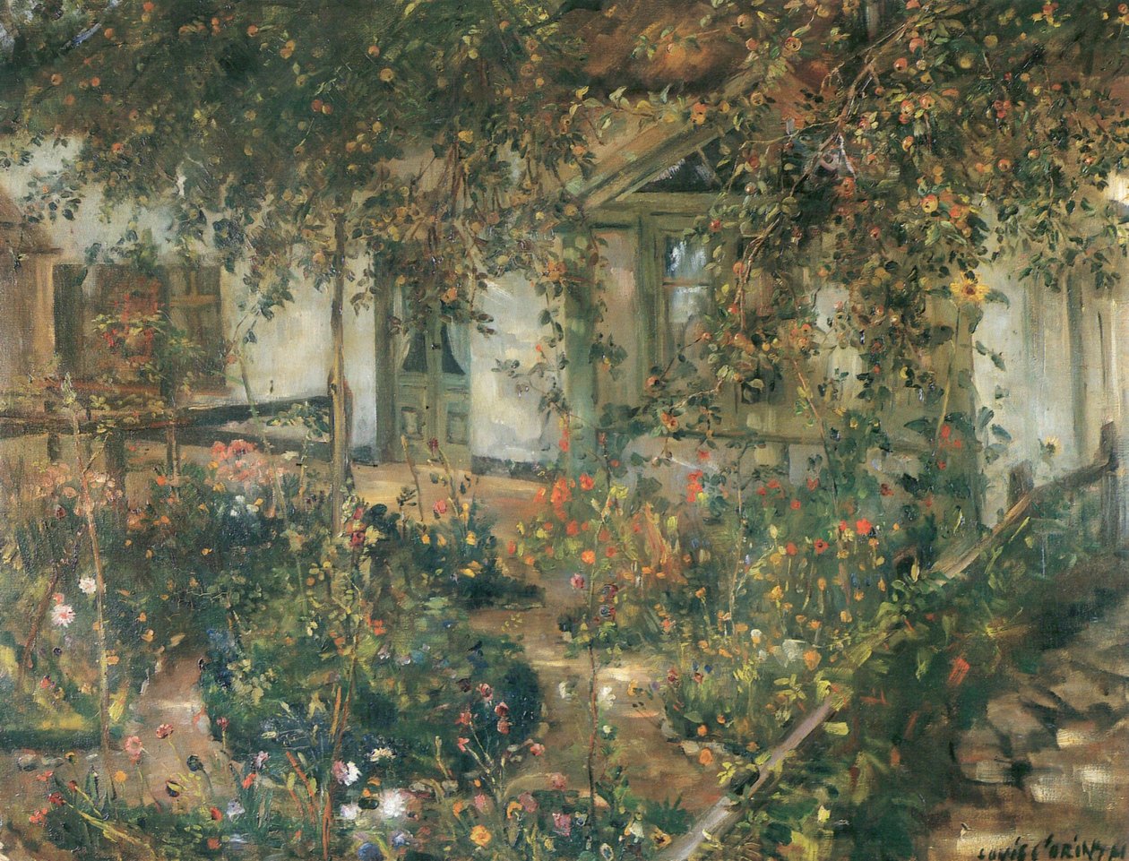 Blomstrende sommerhave af Lovis Corinth