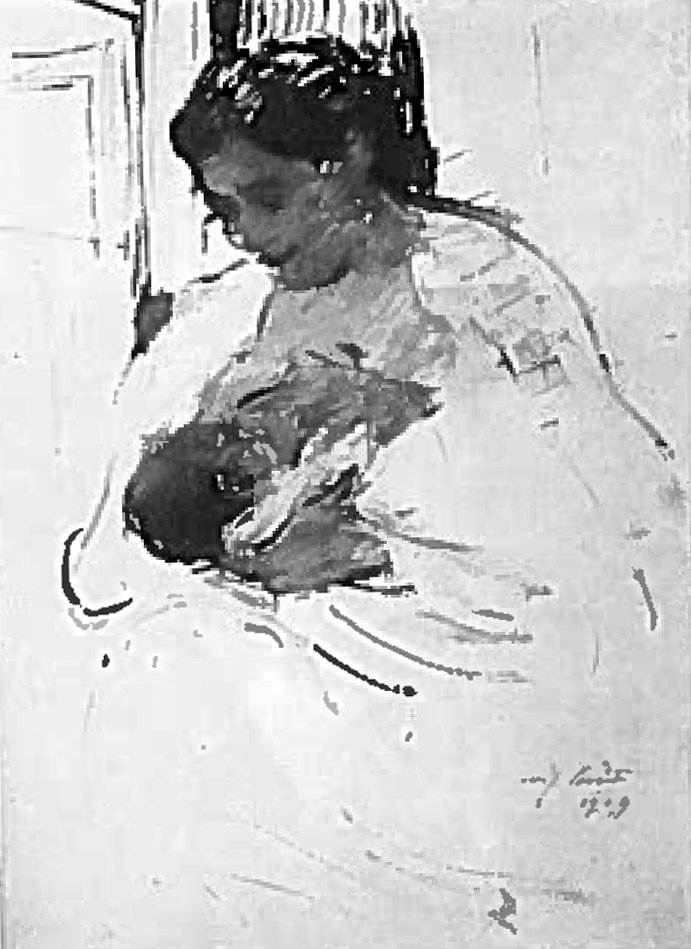 Charlotte med Wilhelminen af Lovis Corinth