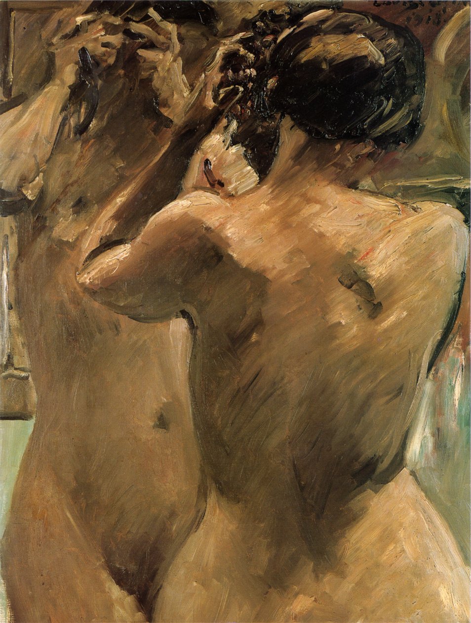 Pige foran spejlet af Lovis Corinth